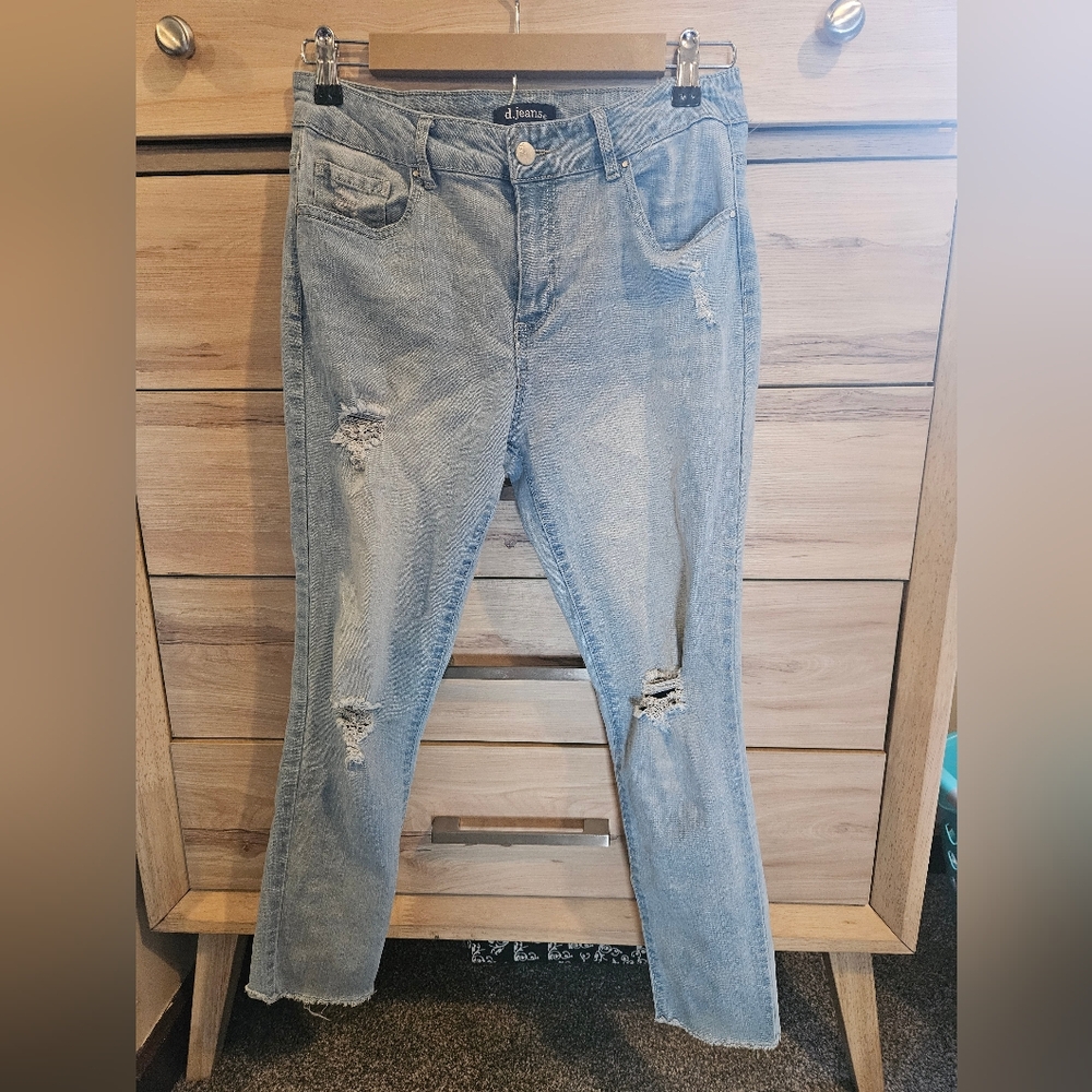 Light Blue Distressed Jeans
